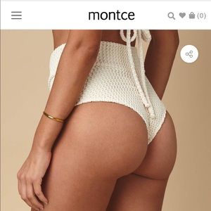 Montce Bone Crochet High Rise Bikini Bottom